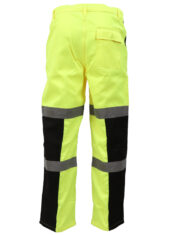Hi Viz Ballistic Trousers Yellow Back