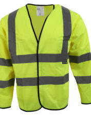 Hi Viz Class 3 Long Sleeve Vest Yellow