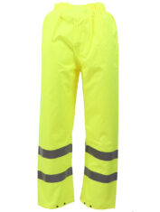 Hi Viz Over Trousers 2 Bands Yellow