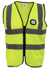 Hi Viz Vest and LED Light Fluro Yellow