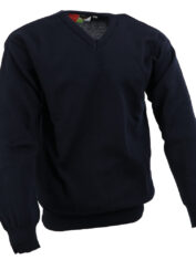 Hunter V-Neck 70-30 Wool Mix Jumper Navy