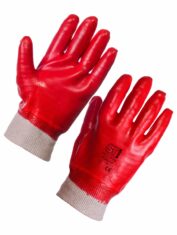 PVC Knitwrist Red Glove
