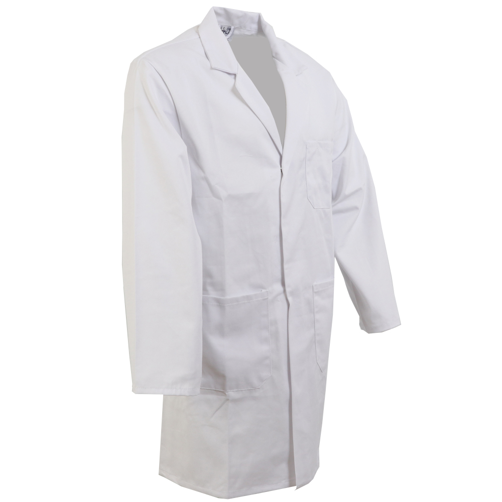 Polycotton Shopcoat White