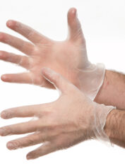 Disposable Vinyl Gloves Box 100Pcs Clear