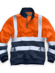 Hi Viz Sweatshirt HV040 Orange-Navy